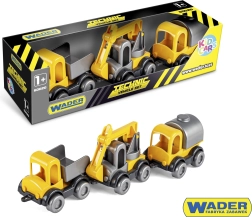 Juego de coches de construcción Kid Cars 3 uds plástico 10 cm WADER
