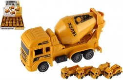 Coche de construcción de plástico de 12 cm con tracción de retroceso