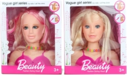 Cabeza para peinar rubia con accesorios