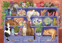 Puzzle Gatos en la Estantería 200 Piezas