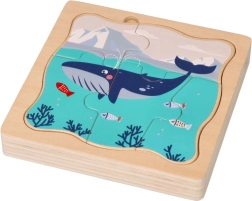 Rompecabezas de madera en capas Animales del Ártico