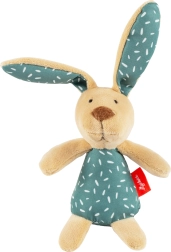 Sigikid primer conejito de peluche con sonajero