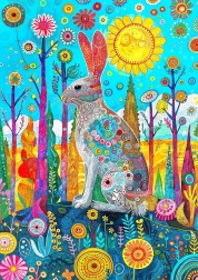 Puzzle ENJOY Tierra caprichosa de conejos 1000 piezas