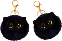 Llavero de peluche gato negro