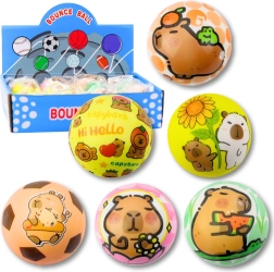 Pelota saltarina de espuma con motivo de capibara 6,5 cm
