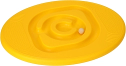 tabla de equilibrio amarilla con laberinto para niños