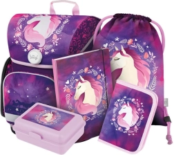 Set escolar BAAGL Caballo: cartera escolar, estuche, bolsa, carpetas, caja