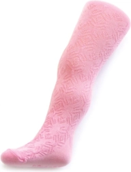Leotardos infantiles jacquard NEW BABY rosas 128 (7–8 años)