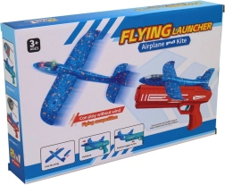 Pistola con avioncito lanzable para niños