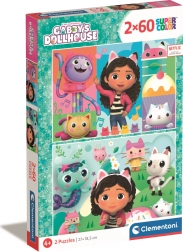Puzle 2×60 piezas La casa de muñecas de Gabby