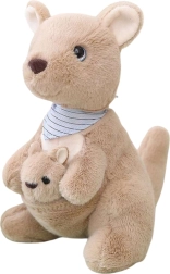 Canguro de peluche con cría 23 cm
