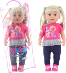 Muñeca rubia 45 cm con biberón