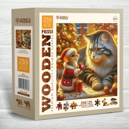 Wooden city puzle de madera gato y ratón 250 piezas