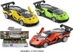 Cochecito metálico 1:32 con retroceso y luces