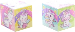 Cubo plegable con unicornio para niños