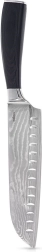 Cuchillo de cocina santoku de acero damasco de 31 cm