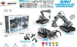 Kit de construcción 3 en 1 máquinas hidráulicas para niños 8+, 168 piezas