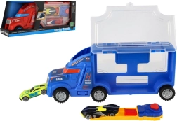Camión transportador de plástico con cochecitos, 28 cm, 2 colores