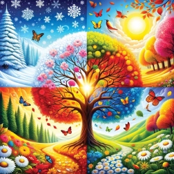 Puzzle de las cuatro estaciones (1023 piezas)