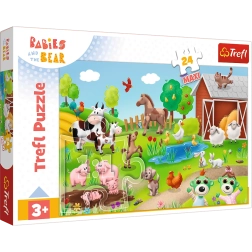 Puzzle 24 maxi BOBASKI Y ANIMALES Trefl