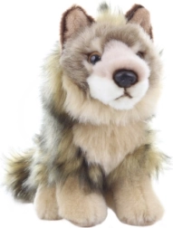 Coyote de peluche sentado 18 cm