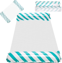 Hamaca flotante inflable de playa azul