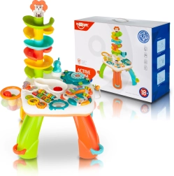 Mesa interactiva con tobogán para niños con luces y sonidos