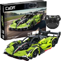 Kit de construcción CaDA coche de carreras teledirigido Phantom Wing, verde, 395 piezas