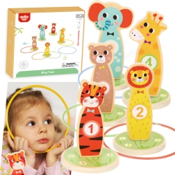 Juego de lanzamiento de madera con animalitos TOOKY TOY
