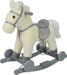 Caballito balancín con ruedas Chipolino - blanco
