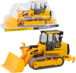 Bulldozer de orugas para niños con cuchara delantera ancha y móvil – amarillo