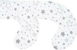 Funda para cojín de lactancia en forma de C New Baby – estrellas grises