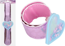 Pulsera corazón con purpurina 21,5 cm