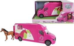 Remolque de caballos rosa para niños
