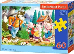 Puzzle infantil Los tres cerditos, 60 piezas