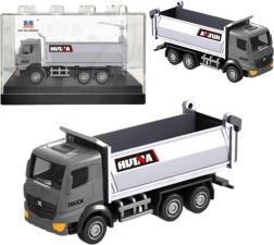 Modelo metálico coleccionable de volquete HUINA 1:80 plateado