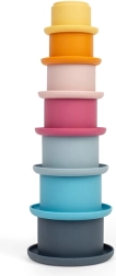 Vasos apilables de silicona Bigjigs Toys – juego de 7 piezas para baño, arena y jardín