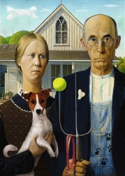 Puzzle de 500 piezas American Gothic Edición de perros