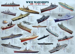 Puzzle EUROGRAPHICS de barcos de guerra de la Segunda Guerra Mundial 1000 piezas