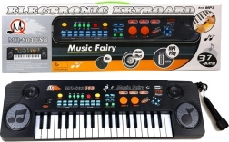 Teclado infantil con micrófono, 37 teclas, USB y MP3