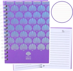 Cuaderno A6 holográfico Conchas morado 80 páginas