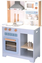 Cocina infantil interactiva de madera con campana extractora