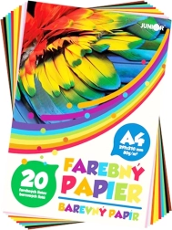 Juego de papeles de colores A4, 20 hojas, 80 g/m², mezcla de 10 colores