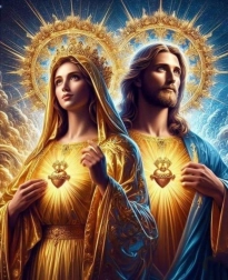 Pintura con diamantes María y Jesús 30 × 40 cm