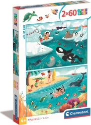 Clementoni Puzzle Vida en el mar 2x60 piezas