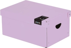 Caja grande laminada lila Pastelini