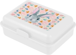 Caja para almuerzo Baagl Bunny, blanca con separador