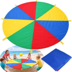 Paracaídas de colores para juegos de 2 m con 8 asas