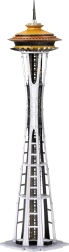 Metal Earth puzzle 3D Premium Series: Space Needle – modelo metálico de torre