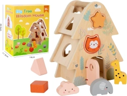 Rompecabezas educativo de madera con forma de árbol: formas de colores para niños a partir de 2 años